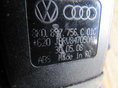 Audi OEM A4 B8 Front Seat Belt Receiver Buckle, Right Passenger's Side 8K0857756C A5 Allroad S4 S5 2008 2009 2010 2011 2012 2013 2014 2015 20166